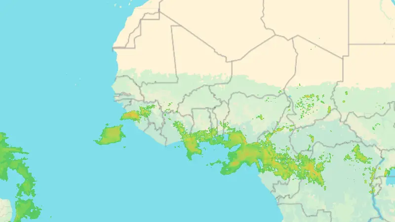 Precipitation weather map