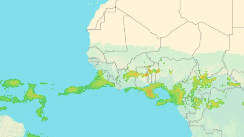 Precipitation weather map