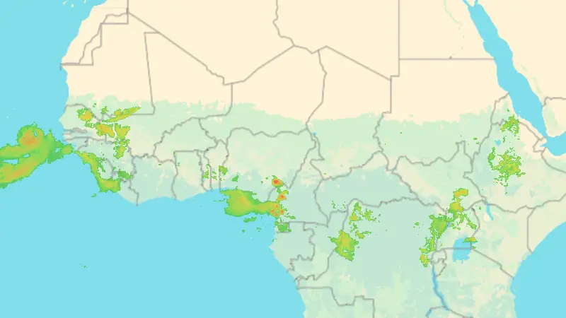 Nedbør weather map