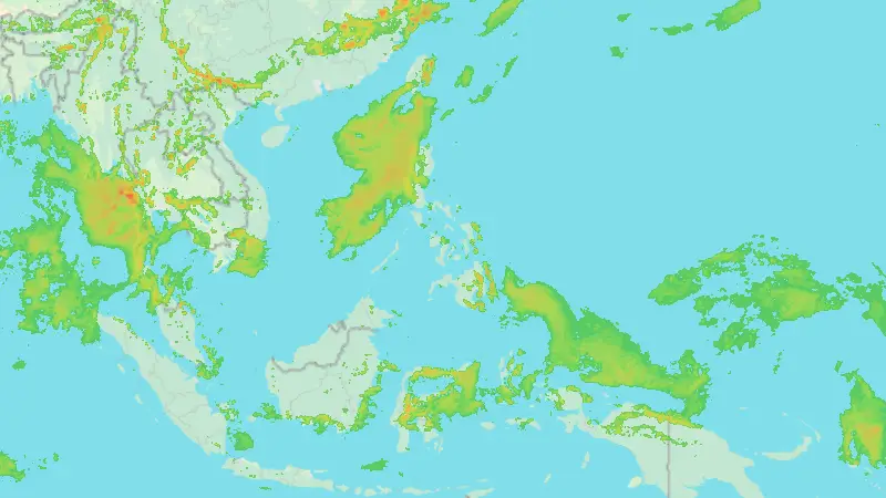 Precipitation weather map