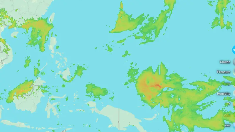 Zrážky weather map