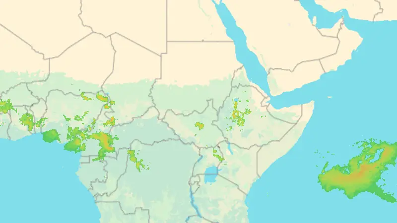 Nedbør weather map