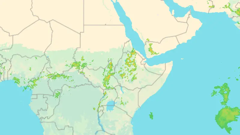Nedbør weather map