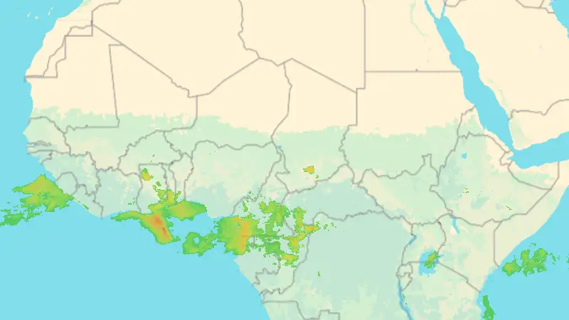 Srážky weather map