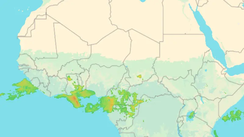 Precipitation weather map