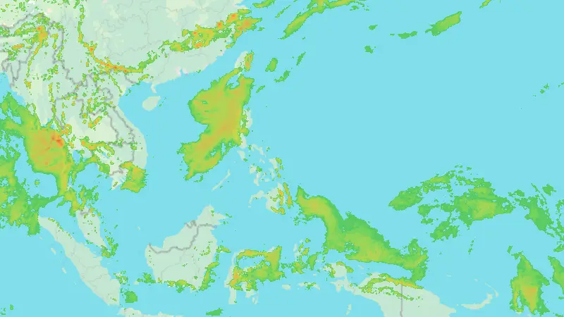 Precipitation weather map