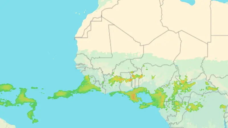 Precipitation weather map