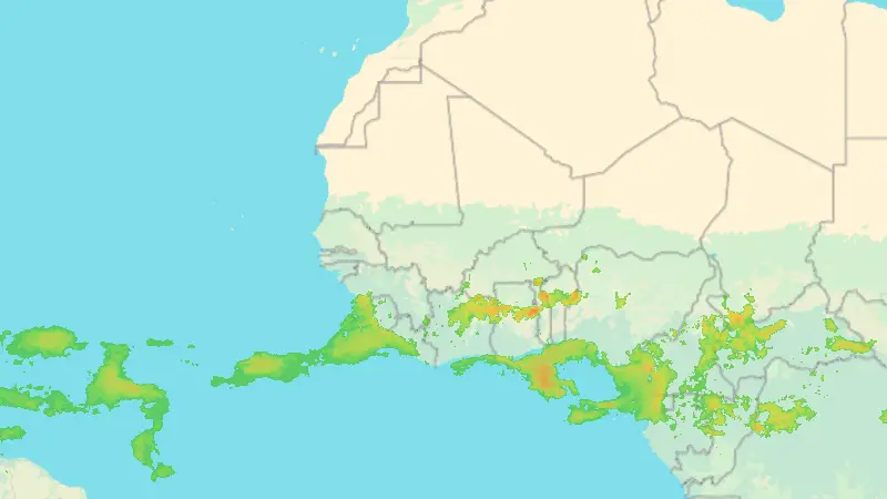Precipitation weather map