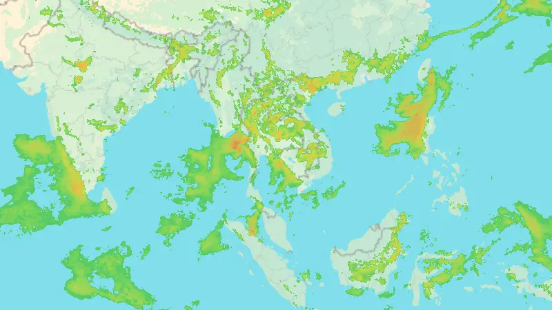Precipitation weather map