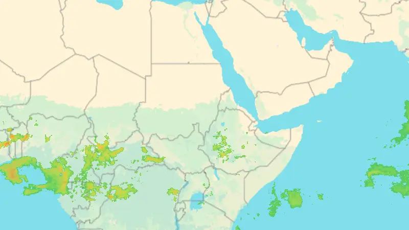 Precipitation weather map