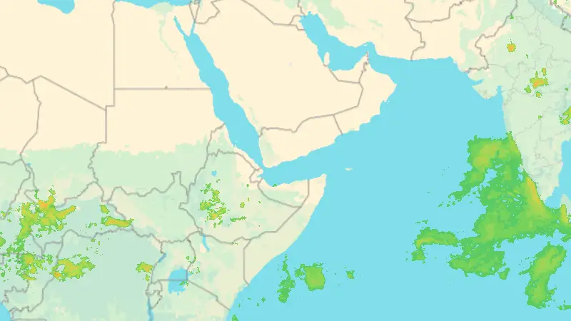 Precipitation weather map