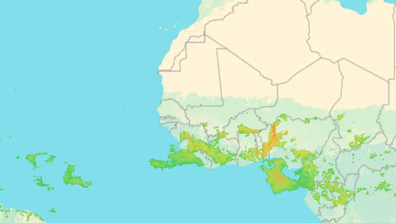 Precipitation weather map