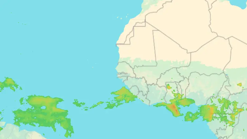 Precipitation weather map