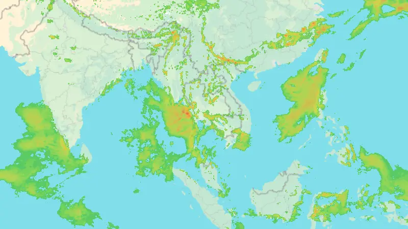 Precipitation weather map