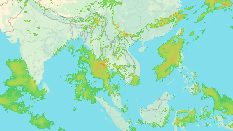 Precipitation weather map
