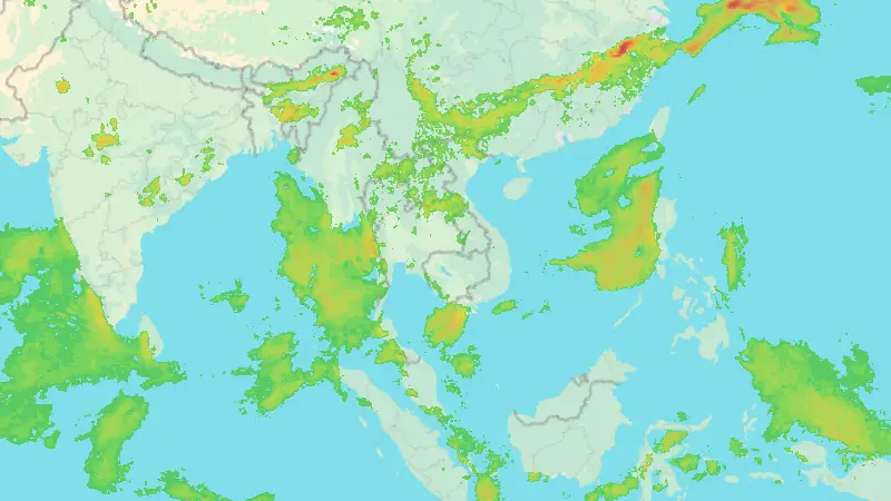 Precipitation weather map