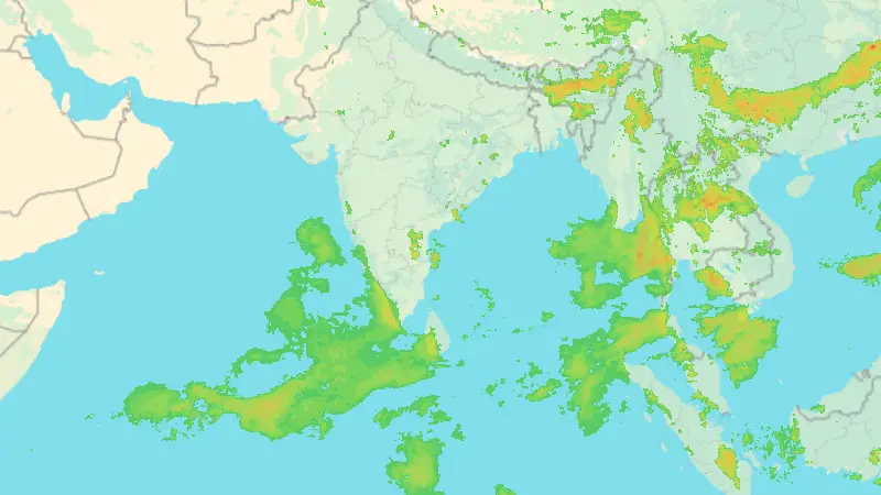 Precipitation weather map