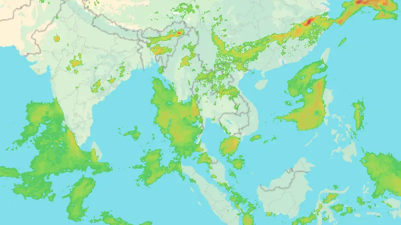 Precipitation weather map