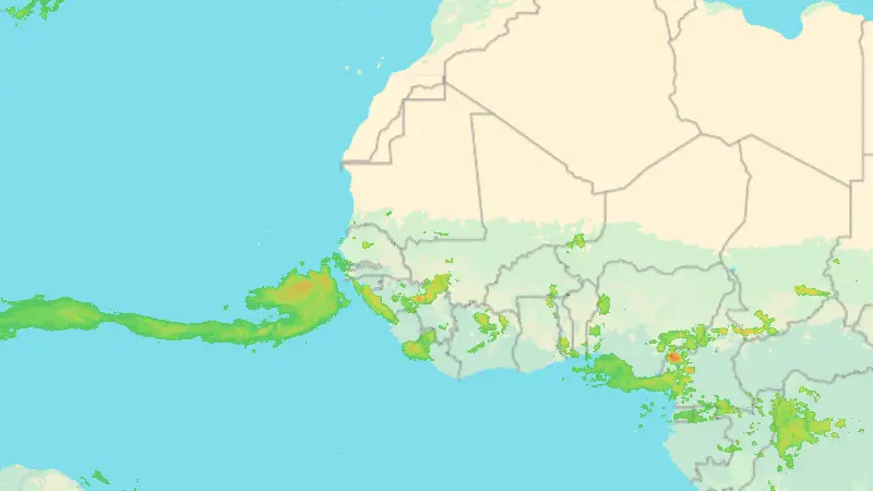 Nedbør weather map