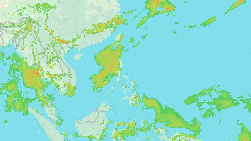 Precipitation weather map