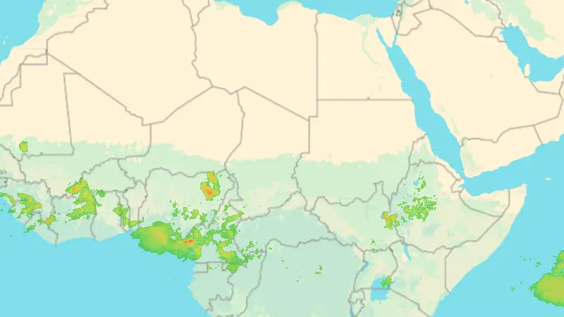Падавине weather map