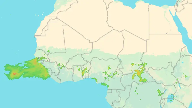Nedbør weather map