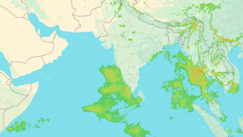 Precipitation weather map