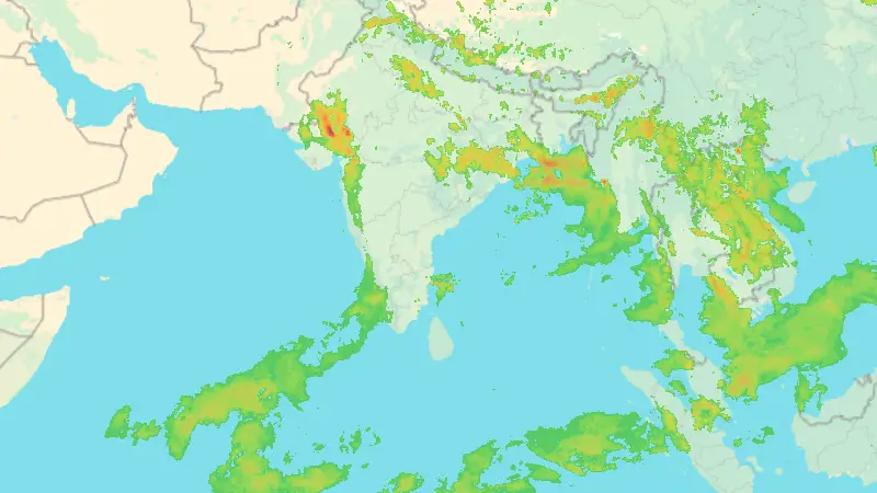 Падавине weather map