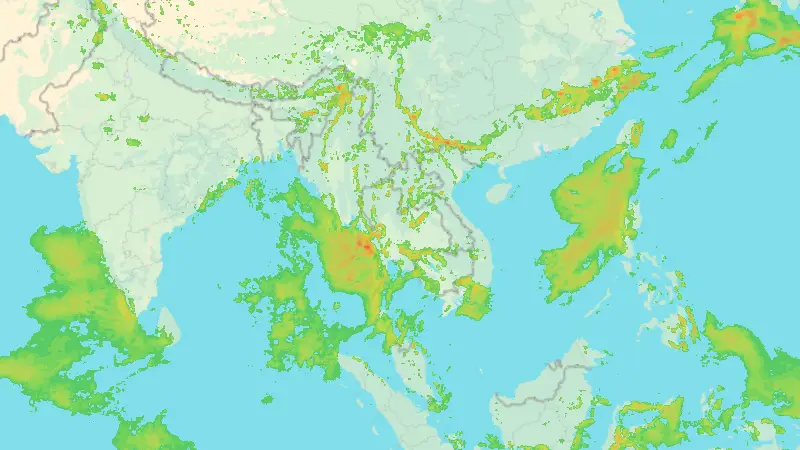 Precipitation weather map