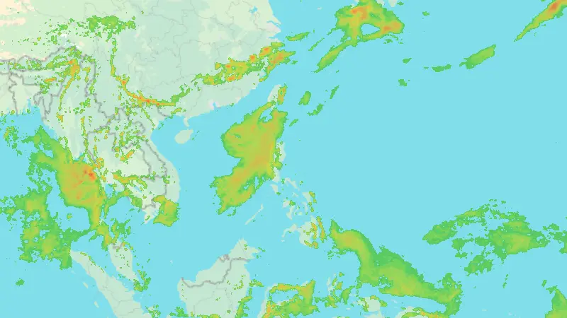Precipitation weather map