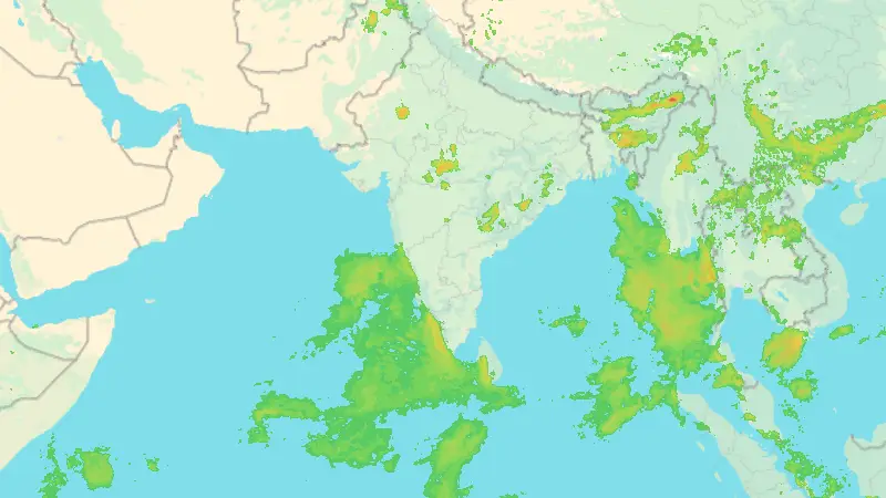 Precipitation weather map