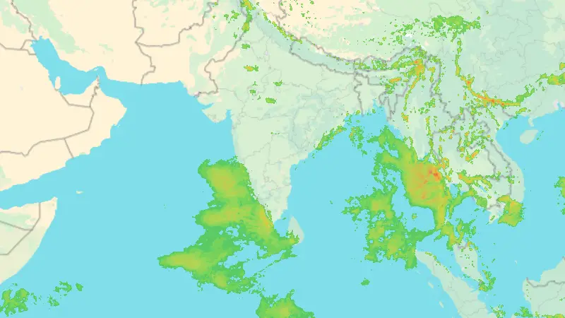 Precipitation weather map