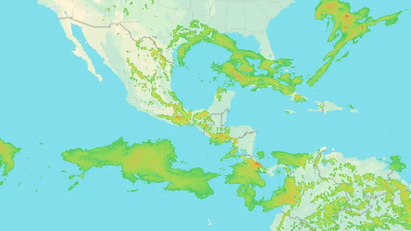 Precipitation weather map