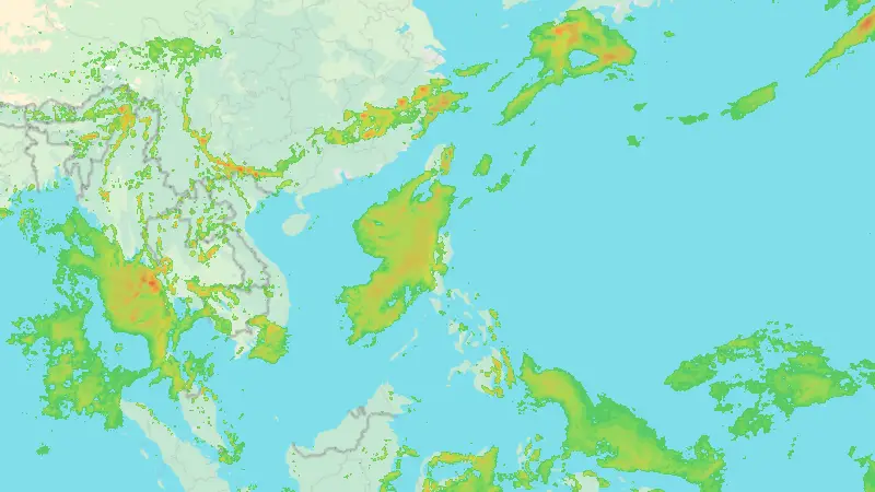 Precipitation weather map