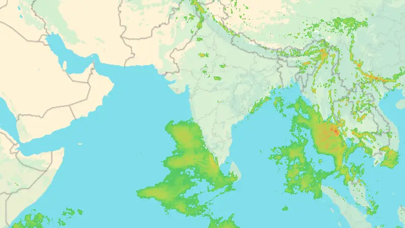 Précipitations weather map