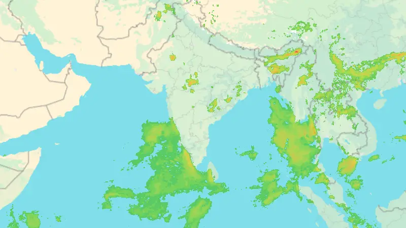 Precipitation weather map
