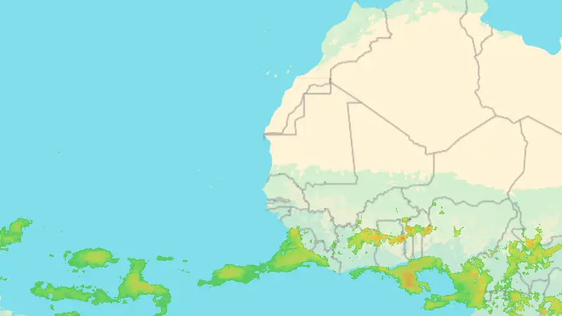 Srážky weather map