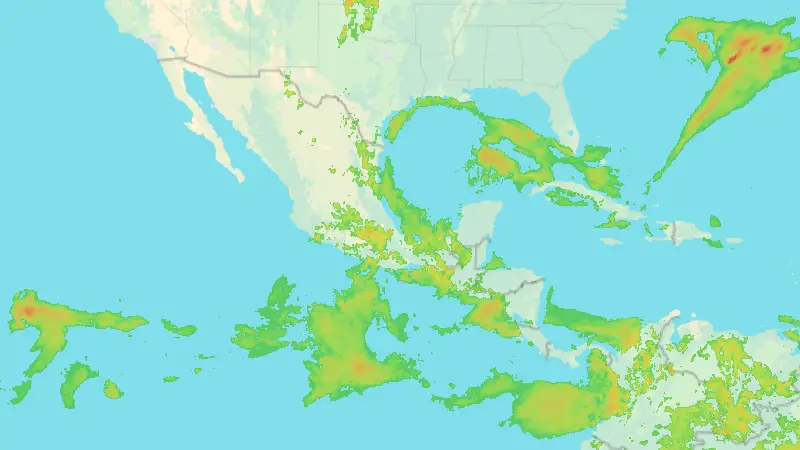 Precipitation weather map