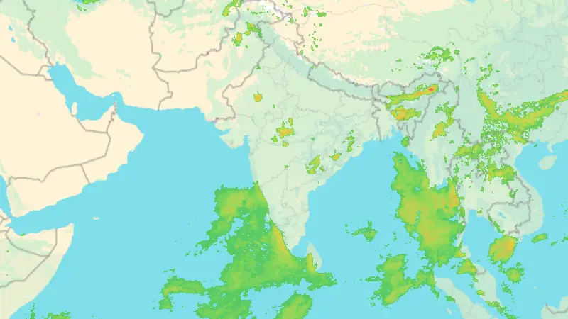 Precipitation weather map