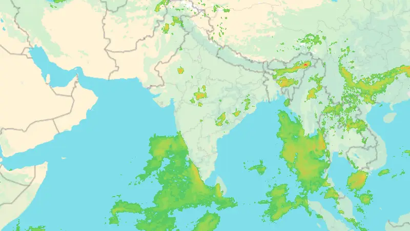 Precipitation weather map
