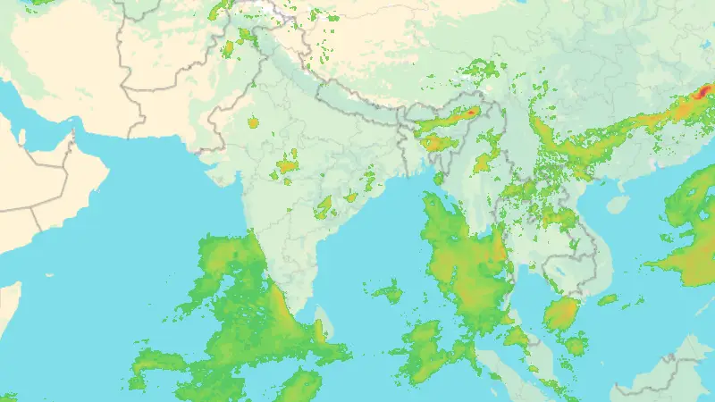 Precipitation weather map