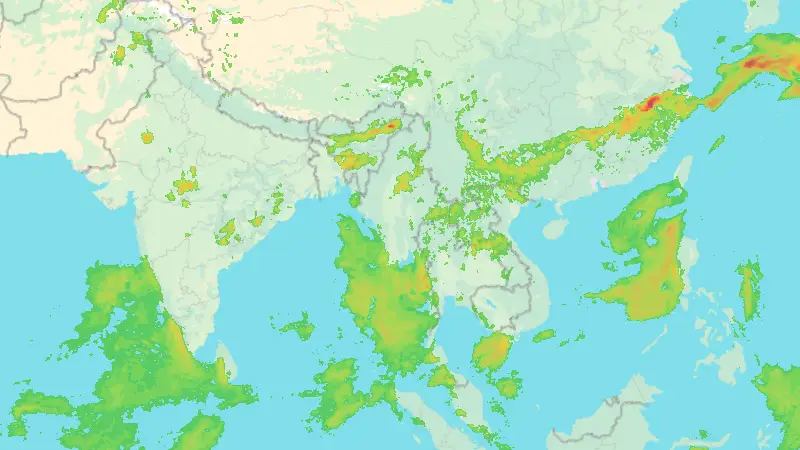 Precipitation weather map