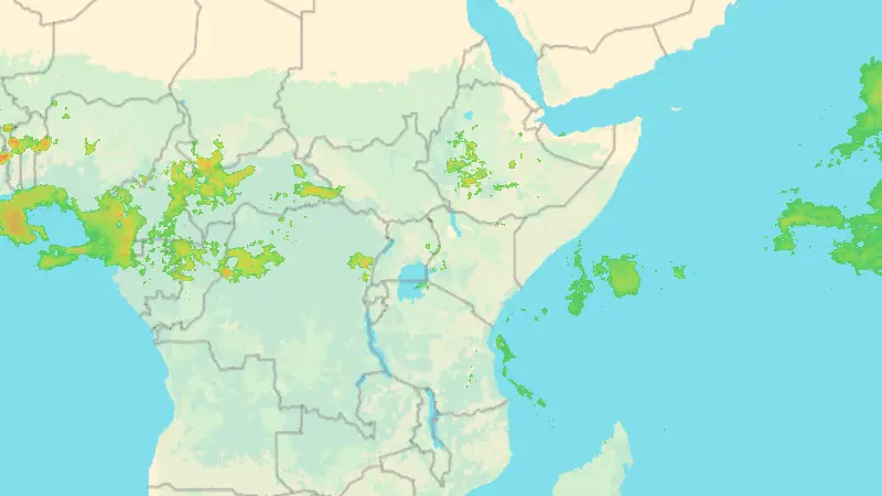 Precipitation weather map
