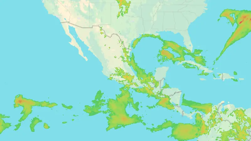 Precipitation weather map