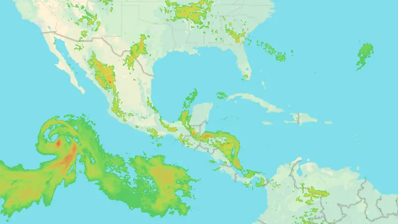 Nedbør weather map
