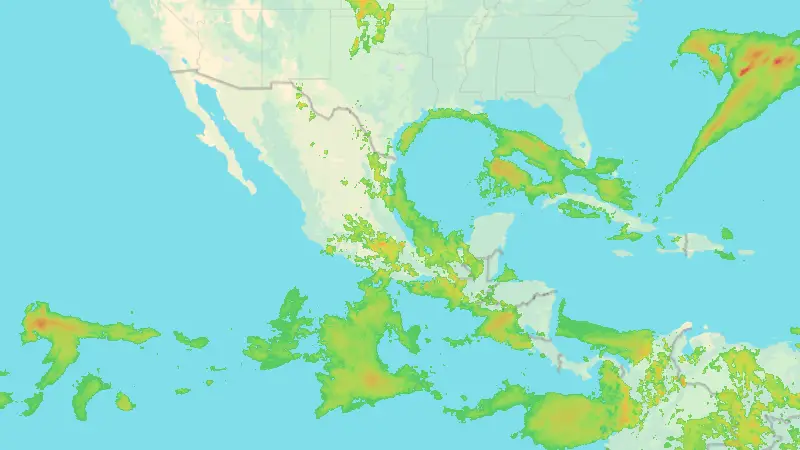 Precipitation weather map