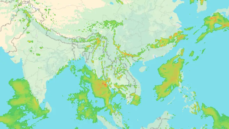 Precipitation weather map