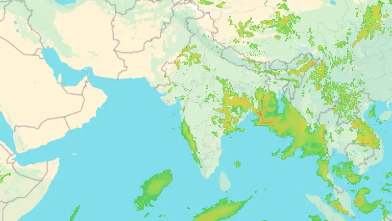 Precipitation weather map