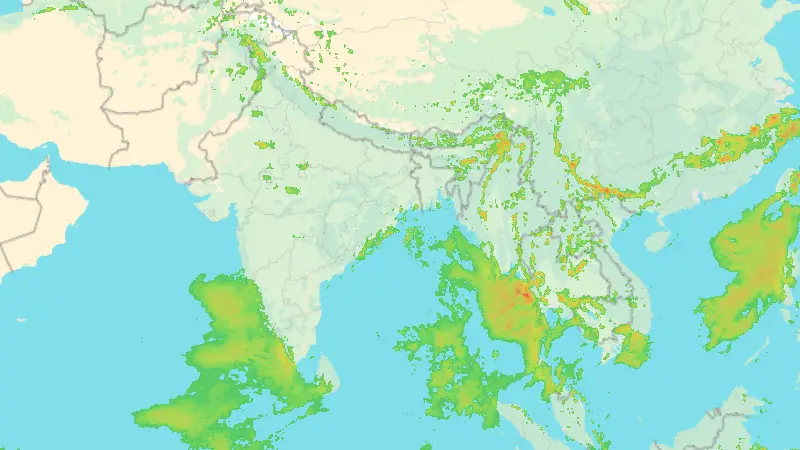 Precipitation weather map