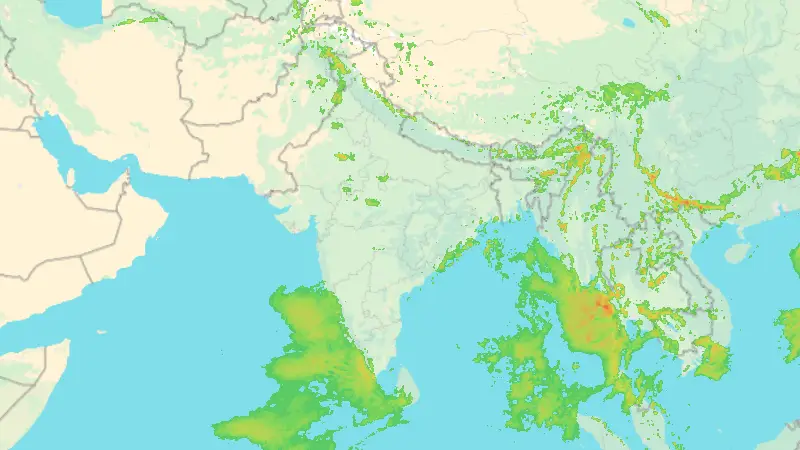 Precipitation weather map